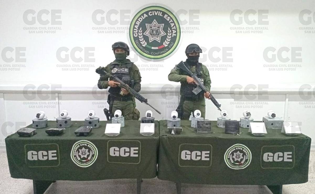 Desmantelan red de cámaras de videovigilancia de grupos criminales al norte de la capital de SLP
