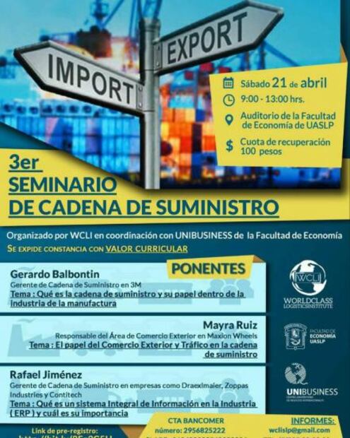 Facultad de Economía presenta seminario de Cadena de Suministro