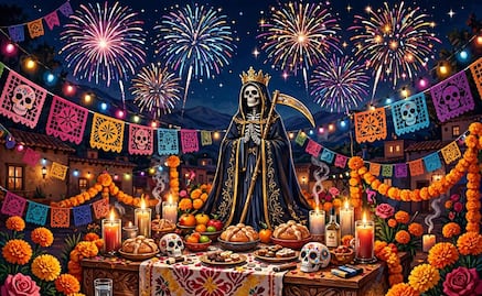 Piden permiso a autoridades para quema de pirotecnia en celebraciones de “La Santa Muerte” en SLP