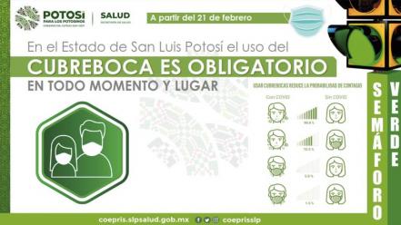 Estas son las nuevas restricciones de movilidad para SLP en semáforo verde