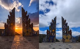 Conoce el Portal Infinito hecho con arte huichol; un lugar en San Luis Potosí que "te abre la puerta al cielo"