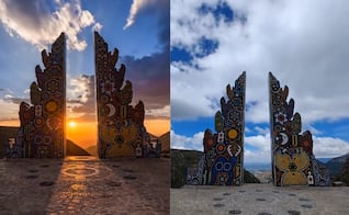 Conoce el Portal Infinito hecho con arte huichol; un lugar en San Luis Potosí que "te abre la puerta al cielo"