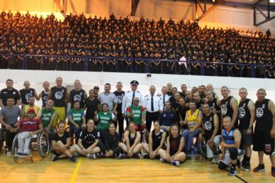 Selección de Basquetbol de Silla sobre Ruedas se enfrentó a Cadetes de la Policía Federal