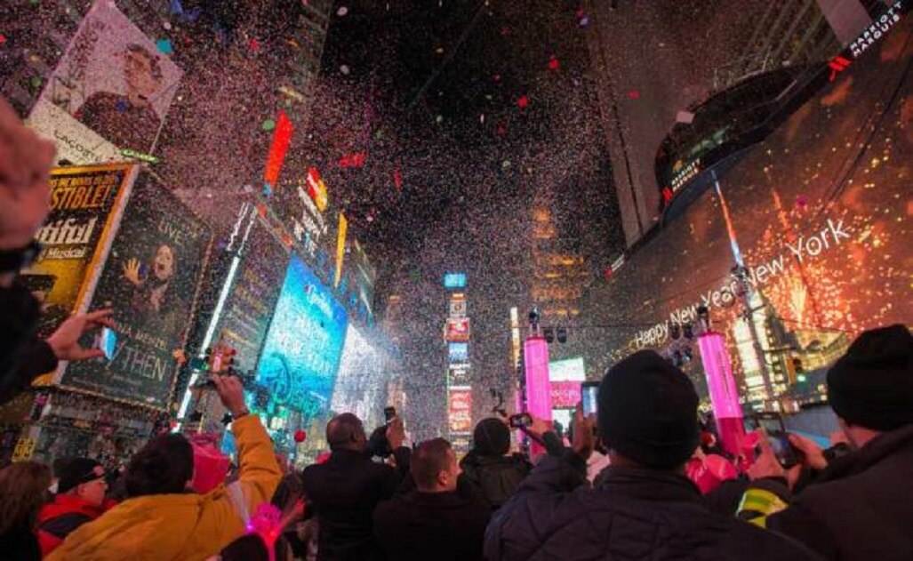 Celebración en Times Square. (Foto: Cortesía)