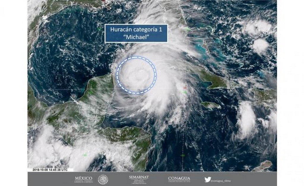 Se forma huracán "Michael", categoría 1, en costas de Quintana Roo