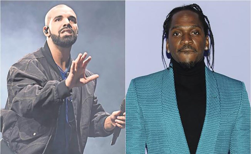 Pelea entre Drake y Pusha T. FOTO: Archivo