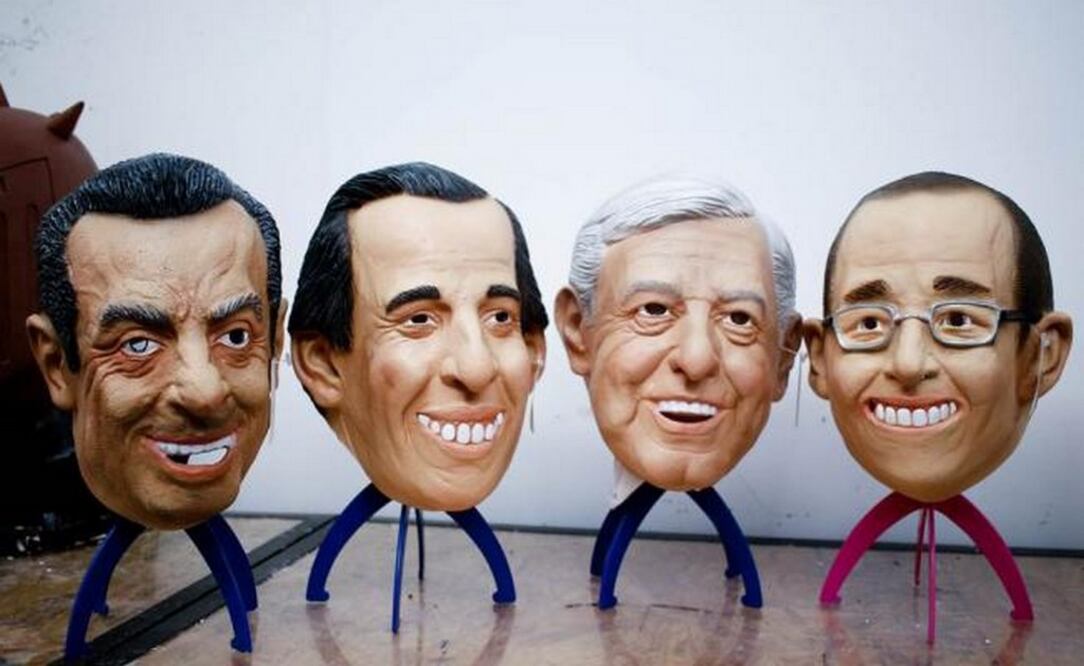 Desde Fox se empezó la línea de políticos, detectamos preferencias y se instauró esa tradición de hacer máscaras de los gobernantes o candidatos. Foto: Xinhua
