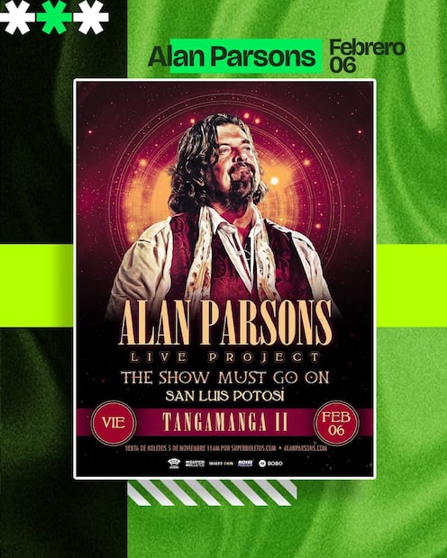 Alan Parsons en SLP, 2026. Foto: Ricardo Gallardo, FB