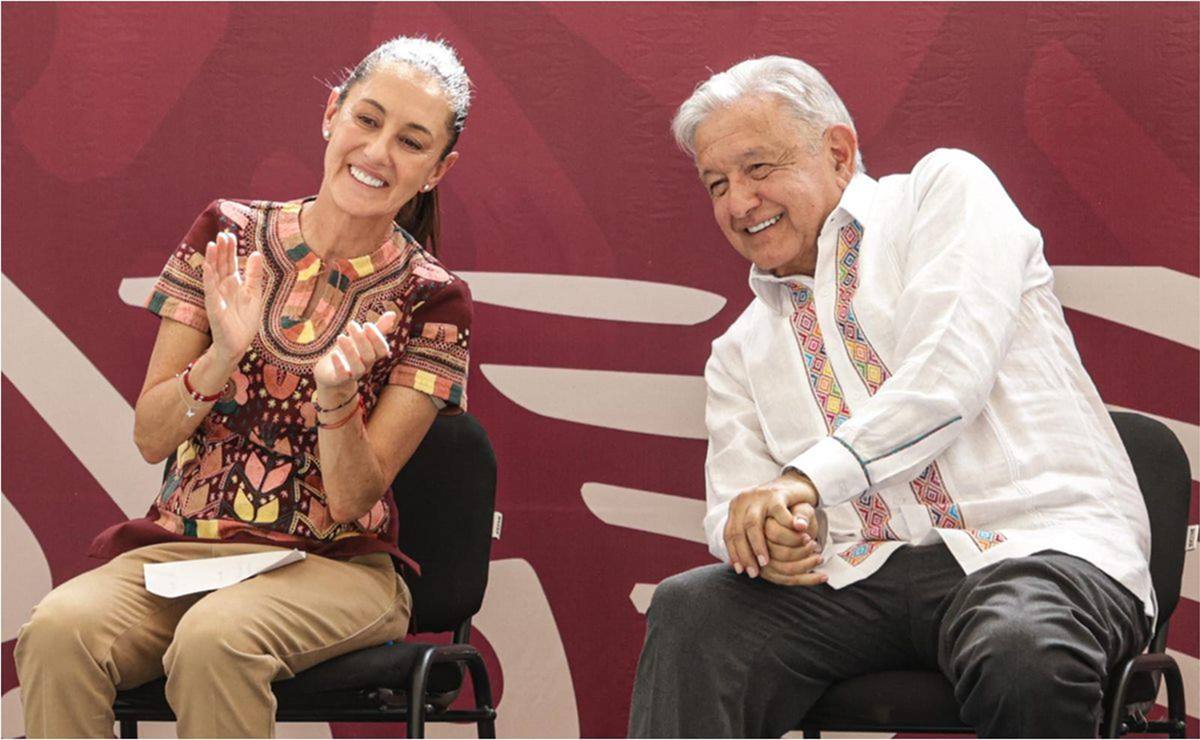 Claudia Sheinbaum y Andrés Manuel López Obrador Foto: EL UNIVERSAL