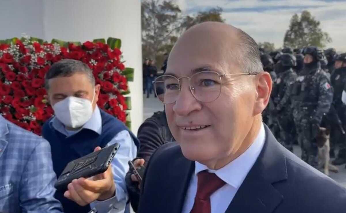 Enrique Galindo levanta la mano para que Tesla se instale en la capital potosina. Foto: Xochiquetzal Rangel