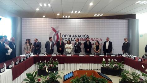 Firman “Declaración por la Democracia Proceso Electoral 2018”