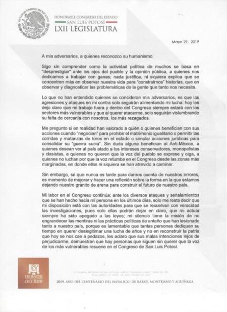 “Hay Mijis pa´ rato”, dice diputado potosino a sus detractores