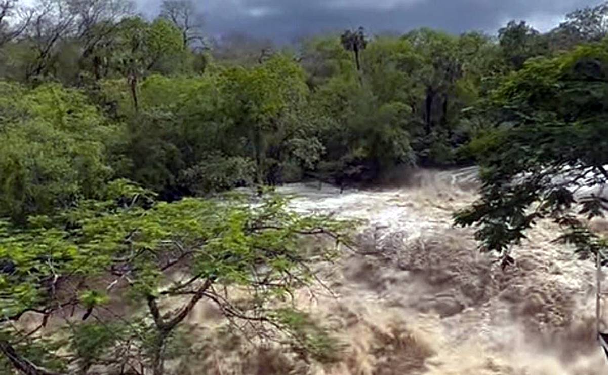 La Huasteca, bajo el agua: videos muestran la fuerza desbordante de la naturaleza en San Luis Potosí