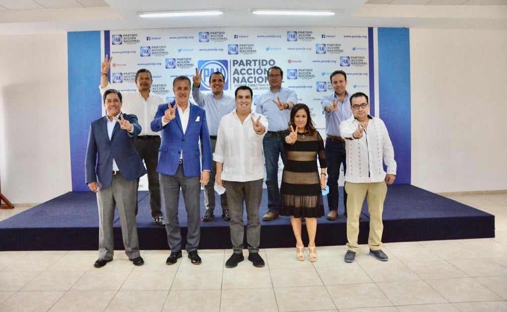 Aspirantes del PAN a la gubernatura de SLP se reúnen con dirigente estatal