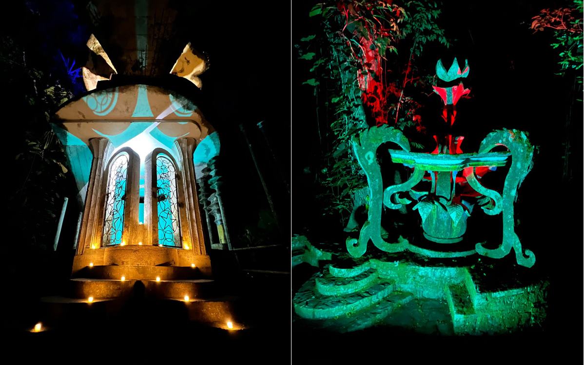 FOTOS: Jardín Escultórico de Xilitla estrena espectáculo surrealista de “Luces y sombras”