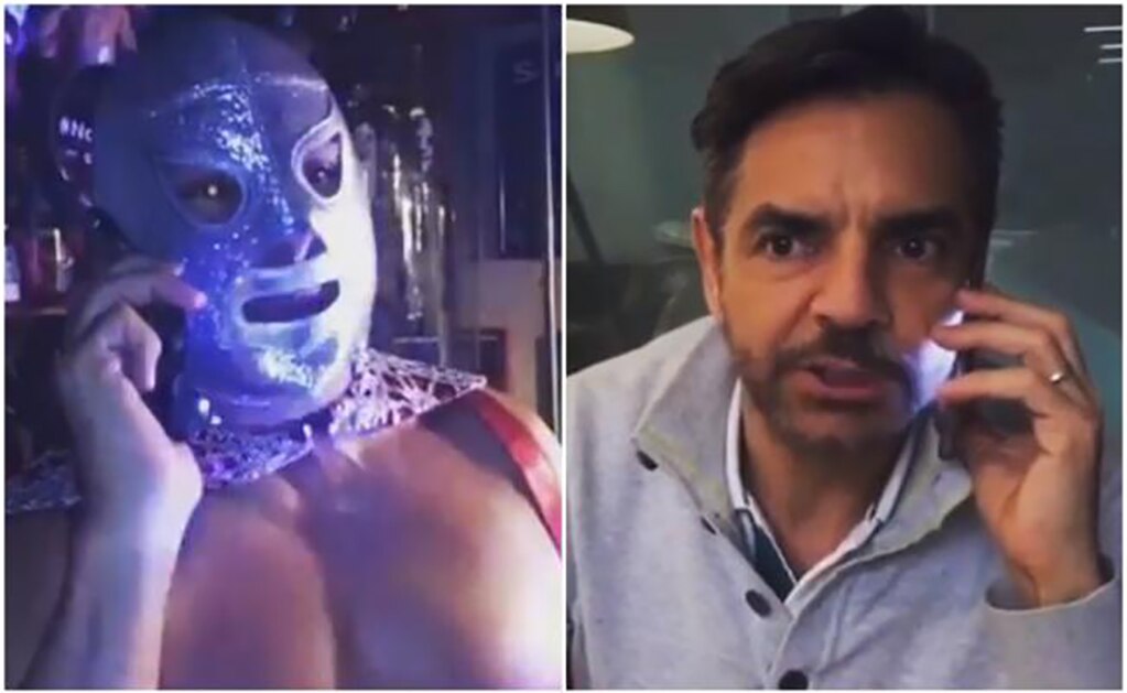 En el video Eugenio Derbez llamada a "El Santo" por una "información importante". Foto: Captura video Instagram / Eugenio Derbez
