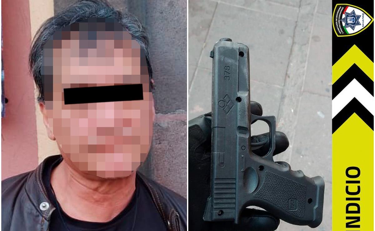 Con réplica de arma de fuego, hombre asalta joyería en Centro Histórico de SLP