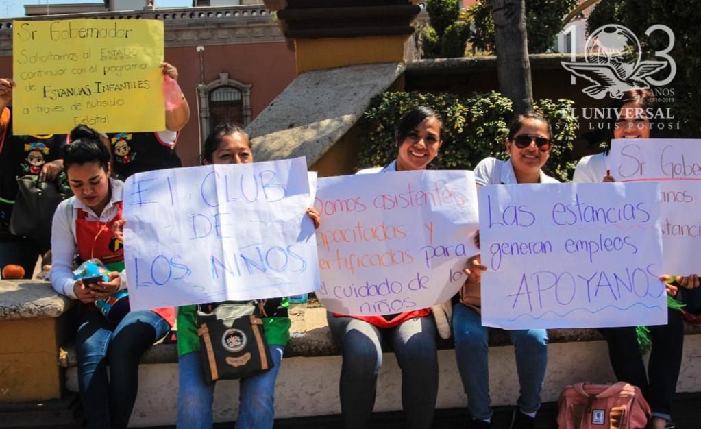 Estancias infantiles se manifiestan por falta de apoyo