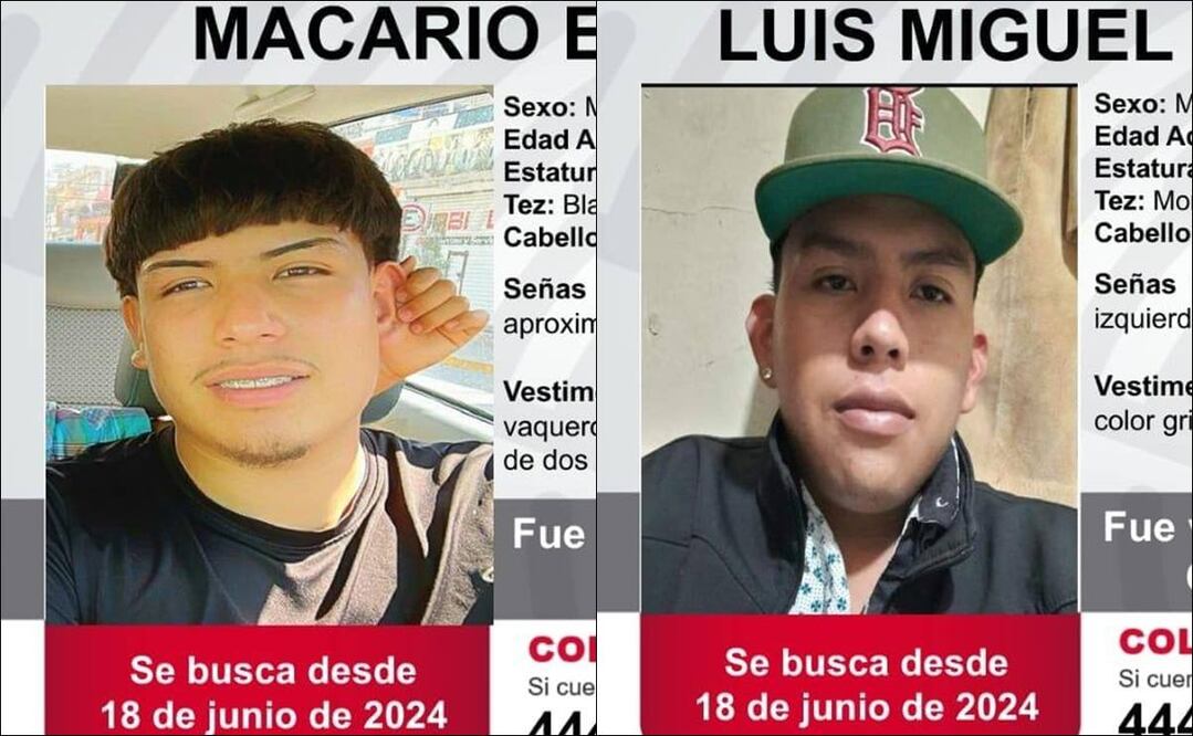 Macario Sánchez y Miguel Pachicano son dos jóvenes que fueron privados de la libertad el pasado 18 de junio en el municipio de Rayón. Foto: Especial