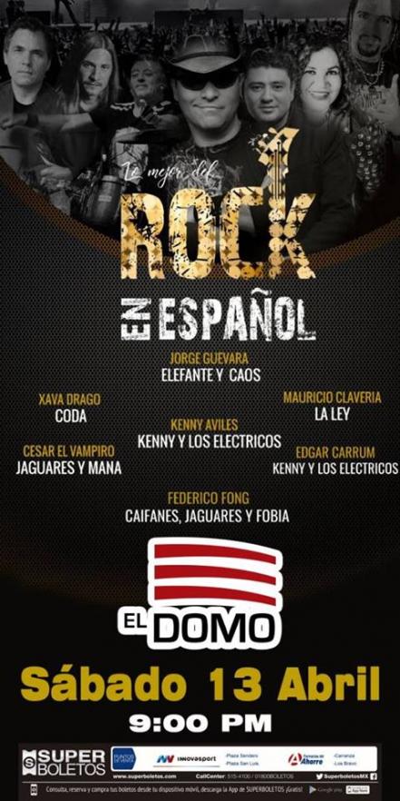 “Lo mejor del rock en español” llega a SLP
