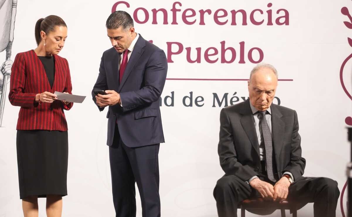 VIDEO: Así anunció Harfuch a Sheinbaum, en la mañanera, el asesinato de dos funcionarios