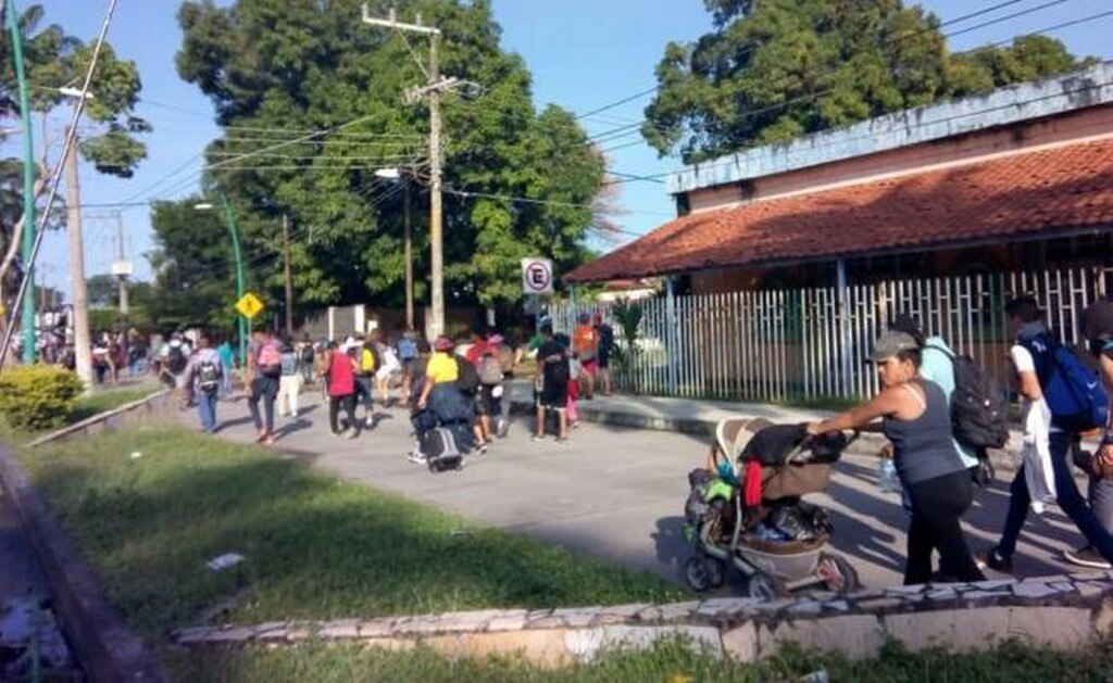  Tercera caravana migrante llega a Tapachula, Chiapas
