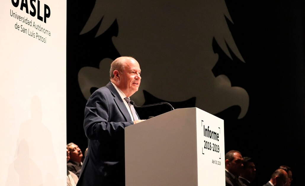 Presenta rector de la UASLP informe de actividades 2018-2019