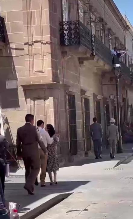 Fotos. Grabaciones de la serie de María Félix “La Doña” en Centro Histórico de SLP 