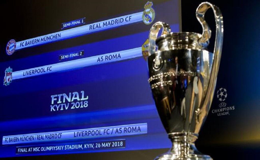 Bayern-R.Madrid y Liverpool-Roma, en semifinales de la Champions League