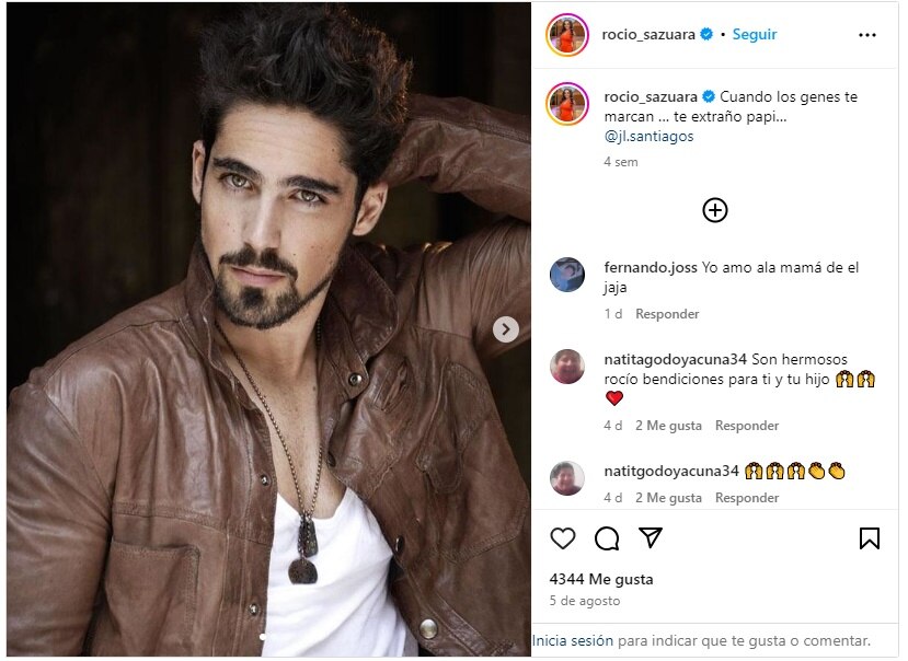 Rocío Sánchez Azuara comparte fotos de su hijo