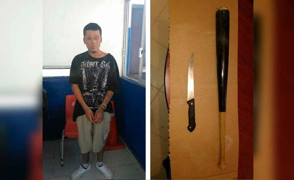 Detienen a dos, asaltaban con armas blancas