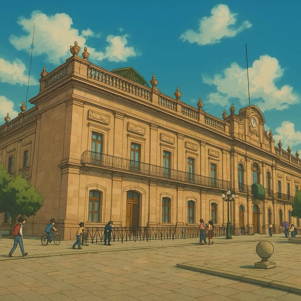 Palacio de Gobierno al estilo Ghibli