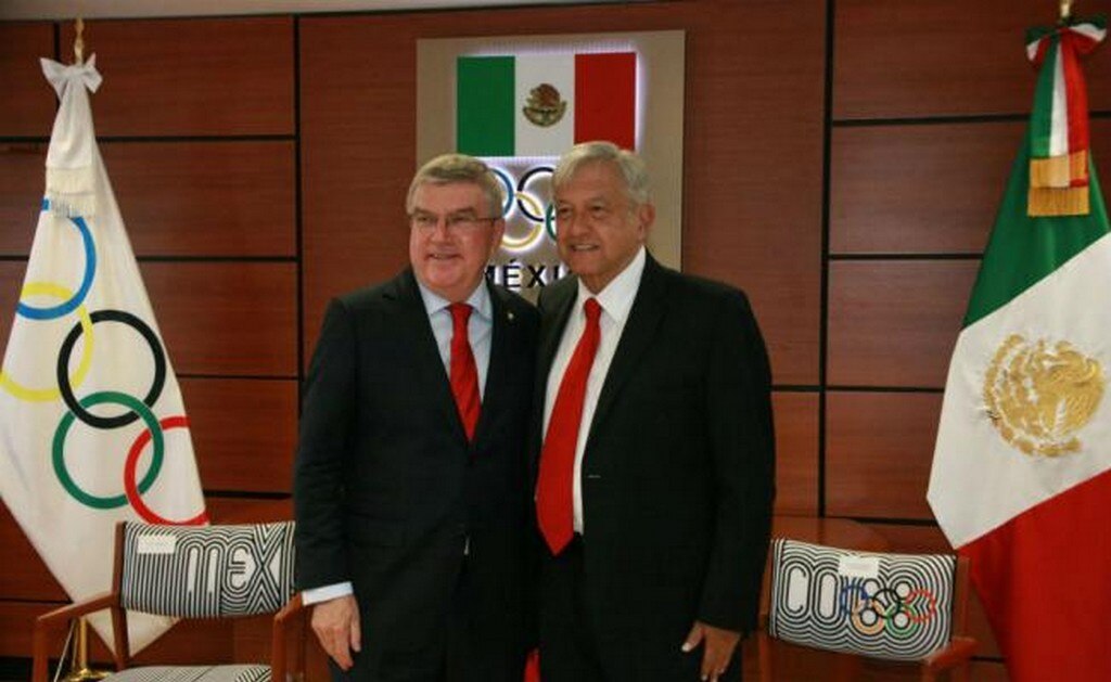 Al encuentro asisten también el próximo secretario de Educación Pública, Esteban Moctezuma, y Ana Gabriela Guevara, quien es propuesta para la Conade. FOTO: @COM_Mexico