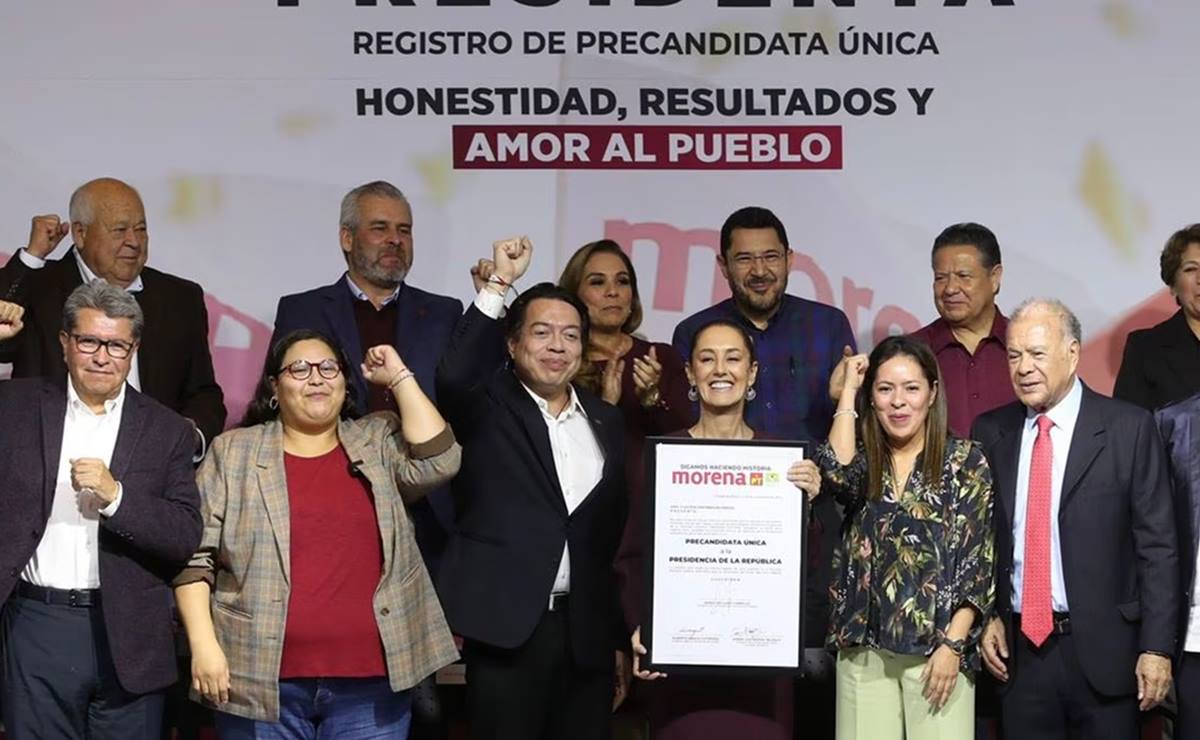 Sheinbaum recibe constancia como precandidata única por alianza Morena, PT y PVEM a la Presidencia 