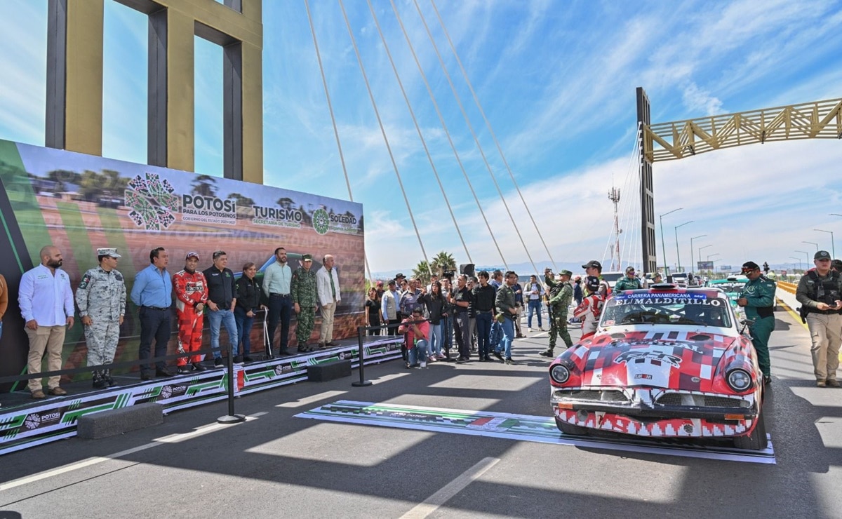 En el puente atirantado Quintas de la Hacienda dio inicio el tramo SLP-Monterrey de la Carrera Panamericana