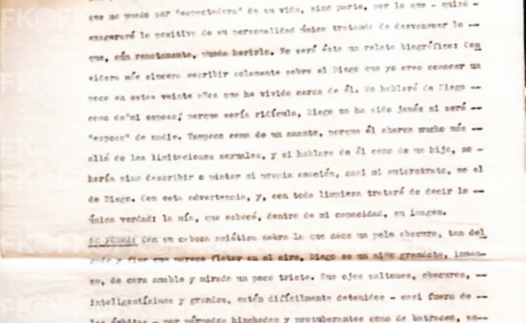 El documento de dos páginas fue subido por Mara Romeo Kahlo en la cuenta de Twitter. Foto: especial TWITTER