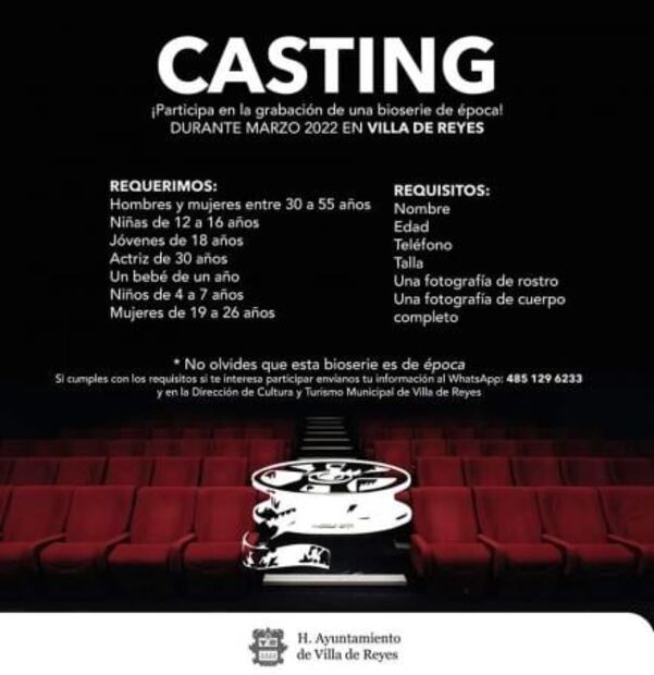 ¿Te gusta la actuación? No te pierdas este casting para salir en una bioserie en Villa de Reyes