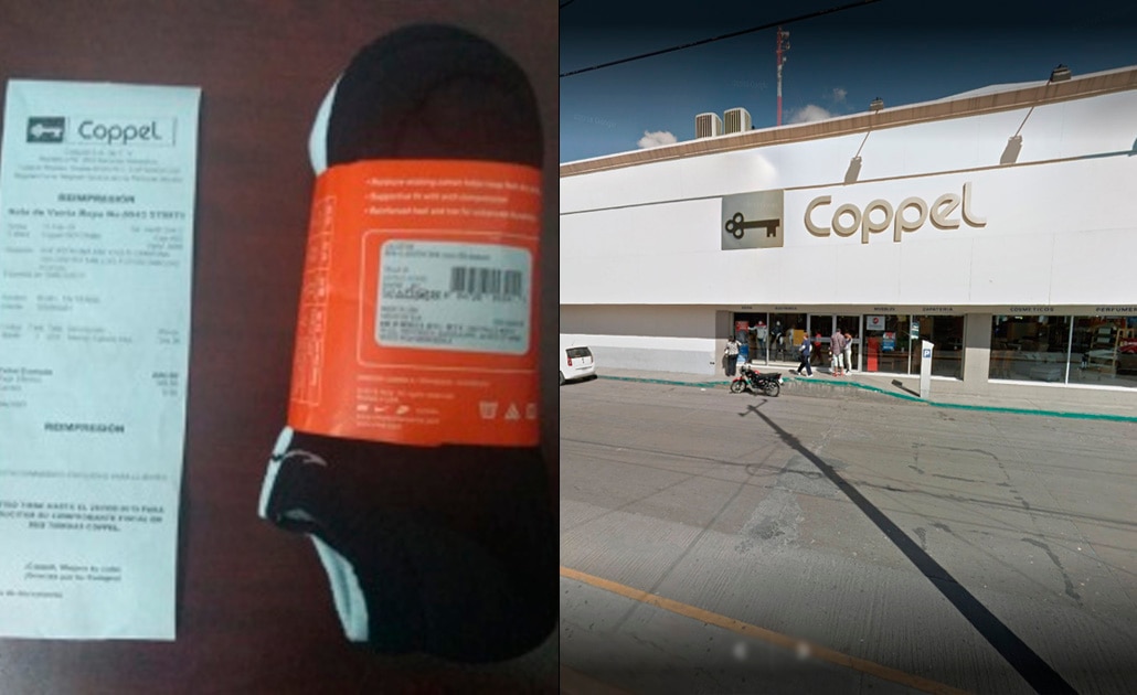Joven roba ropa interior en Coppel