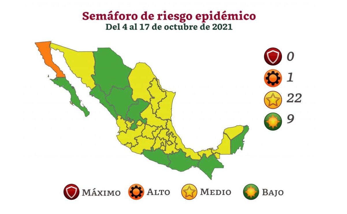 Ssa anuncia que San Luis Potosí estará en semáforo amarillo del 4 al 17 de octubre