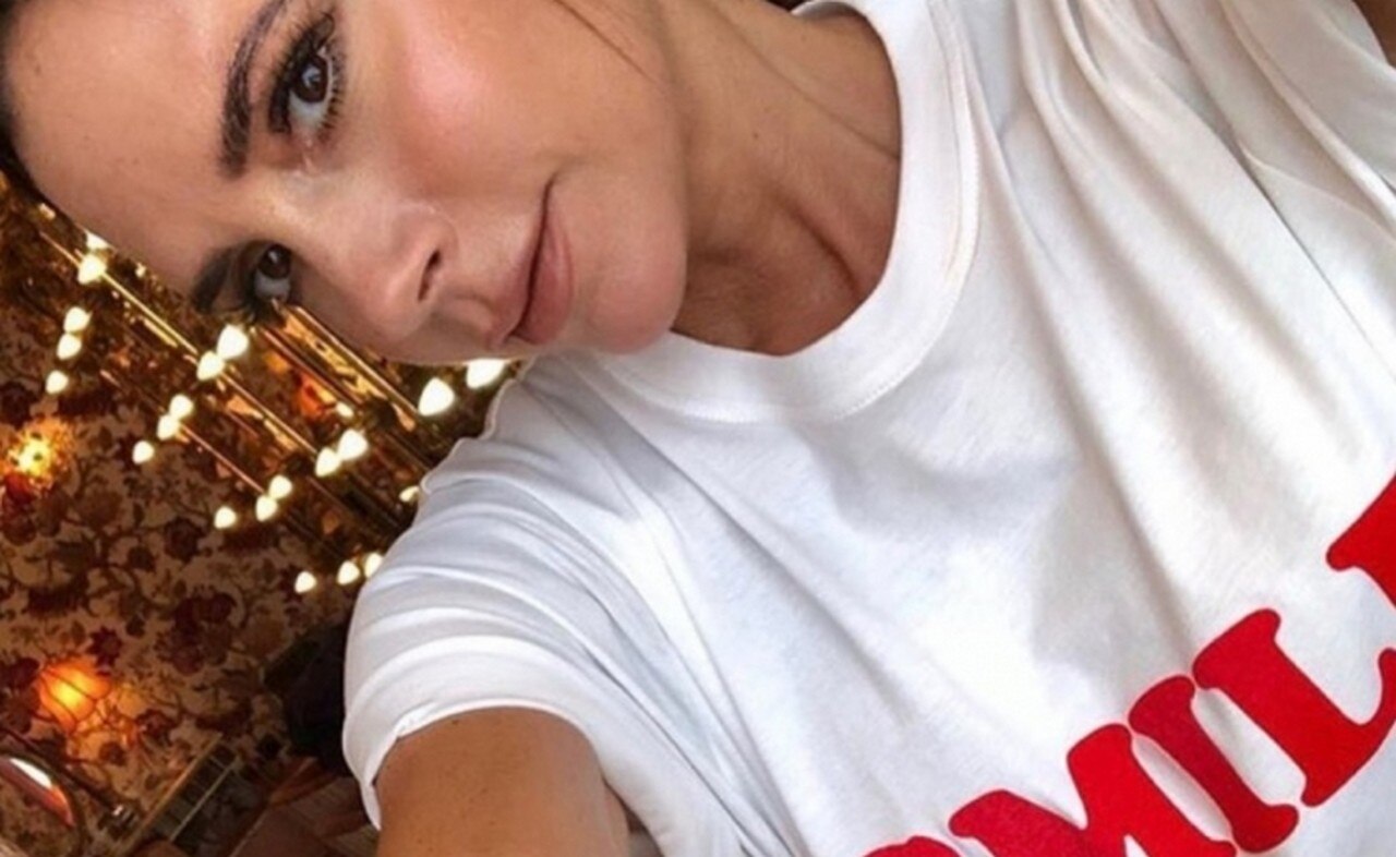 Victoria Beckham presento en el Fashion Week su línea de beauty. Foto: Instagram