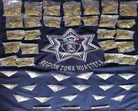 Aprehenden a tres presuntos narcomenudistas en Ciudad Valles; les aseguran marihuana y cristal