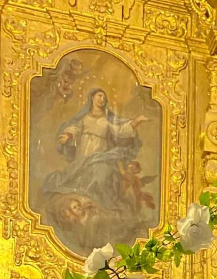 Roban pintura de arte sacro del Templo Pozo del Carmen en Armadillo de los Infante