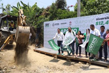 Gallardo inaugura obras de infraestructura en San Antonio; invierten 12.5 mdp 