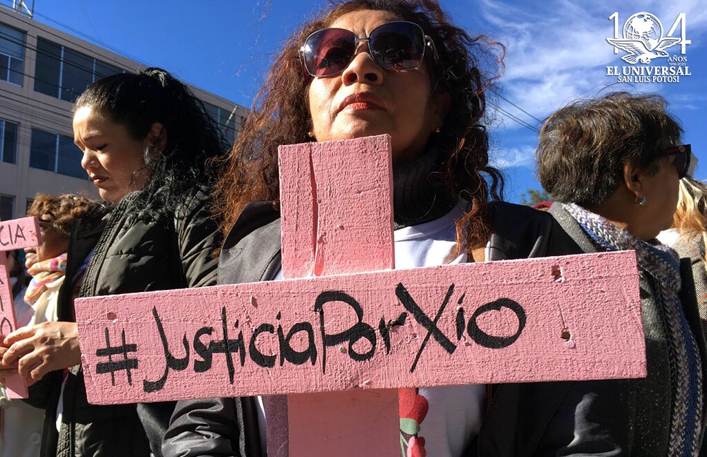 Familiares y amigos de Xiomara Guadalupe marchan por calles de SLP