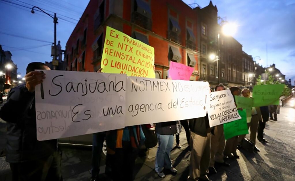 Despedidos en Notimex protestan contra Sanjuana Martínez