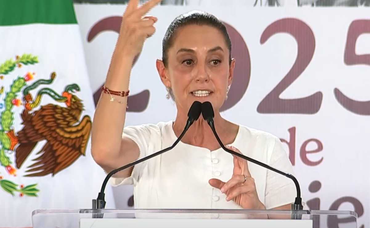 Claudia Sheinbaum durante su gira por SLP. Foto: Captura de pantalla.