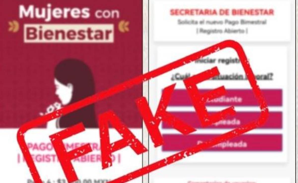 Alertan por falsa página de "Bono Mujer" del gobierno de México 