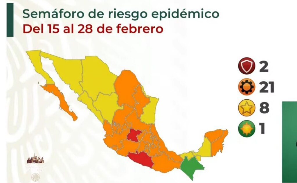 Reporta Salud un estado en verde y sólo dos en rojo
