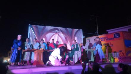 Escenifican en San Juan de Guadalupe la Última Cena