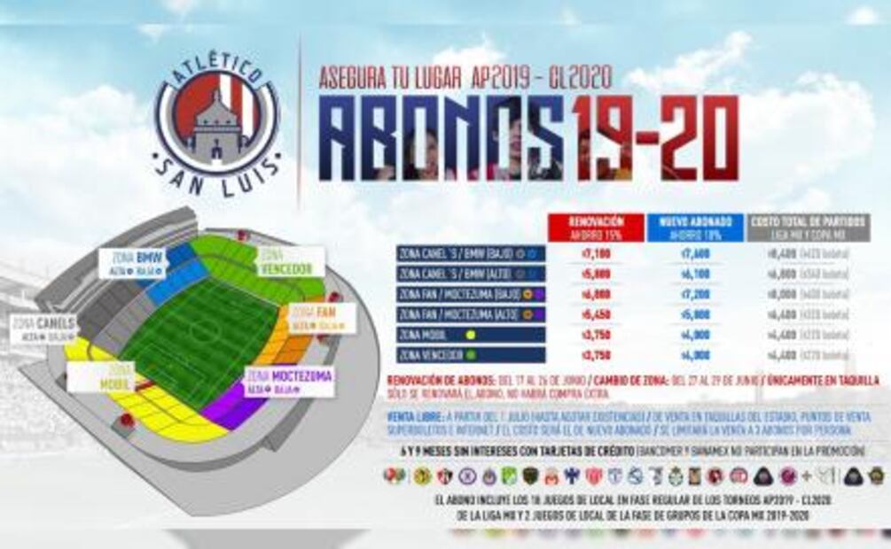 Conoce el precio de los abonos del Atlético de San Luis